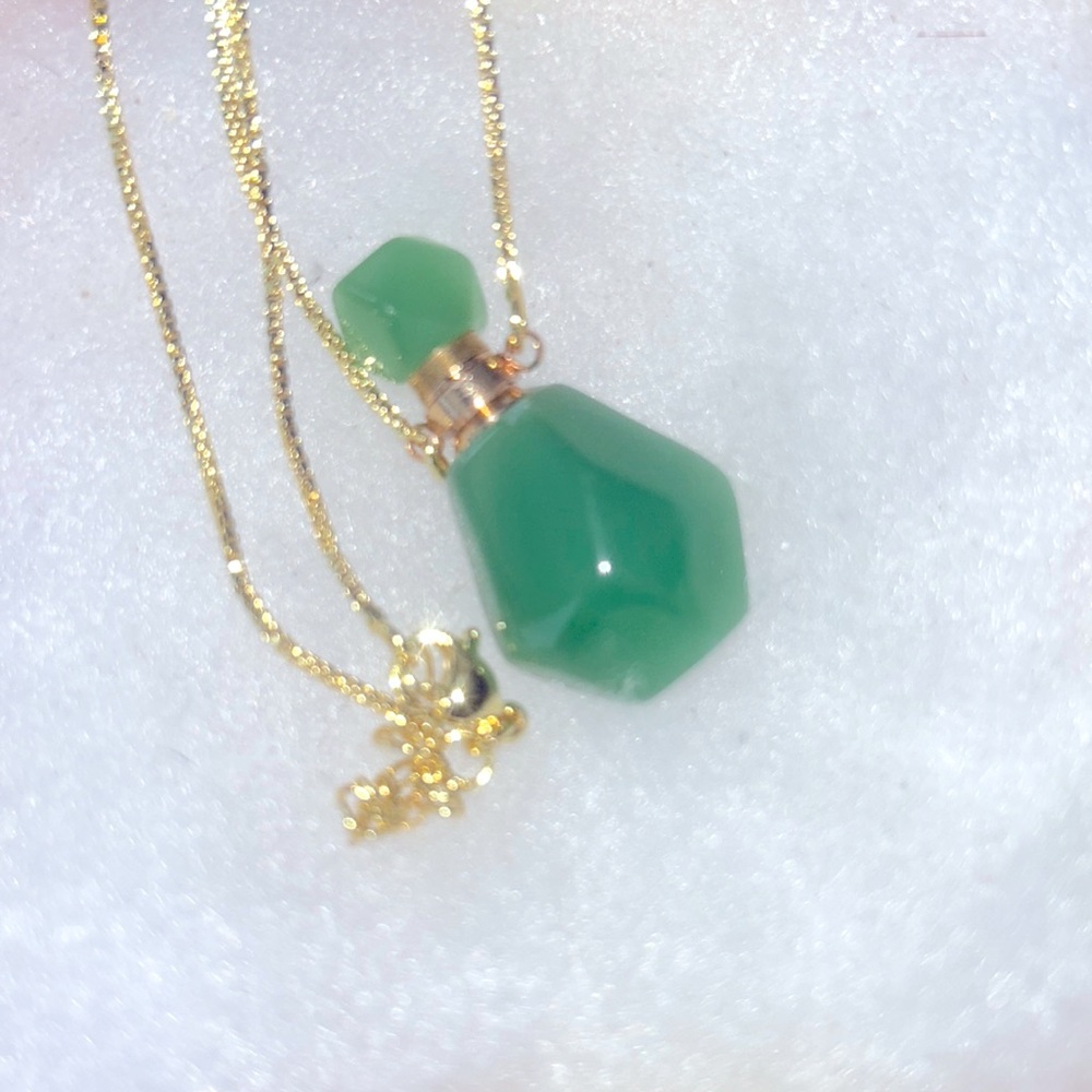 Hand Crafted Green and Gold Necklace